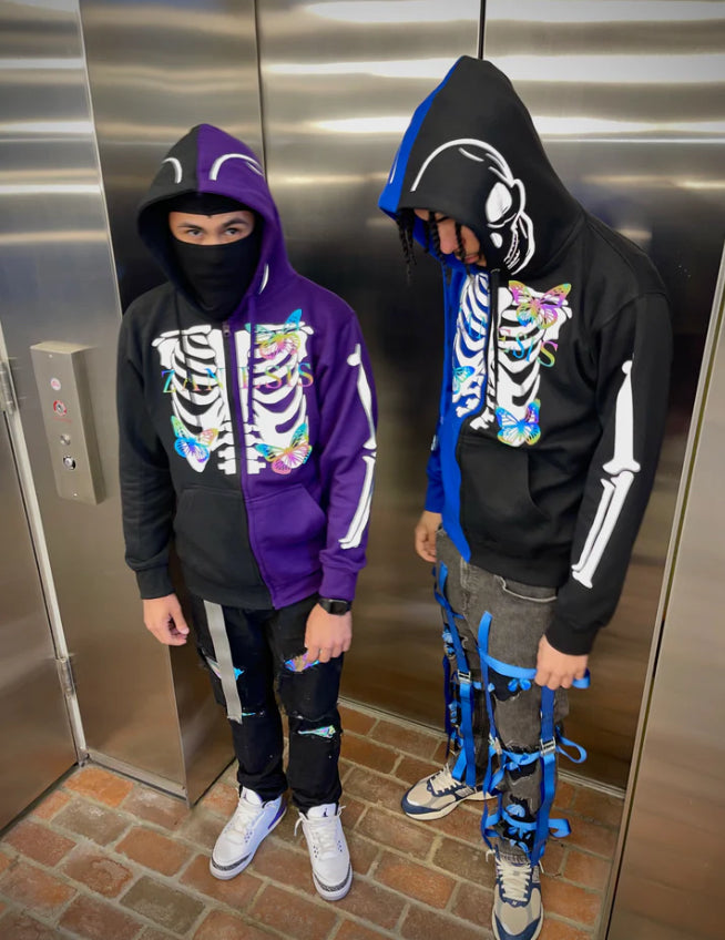 Skeleton Split Hoodie